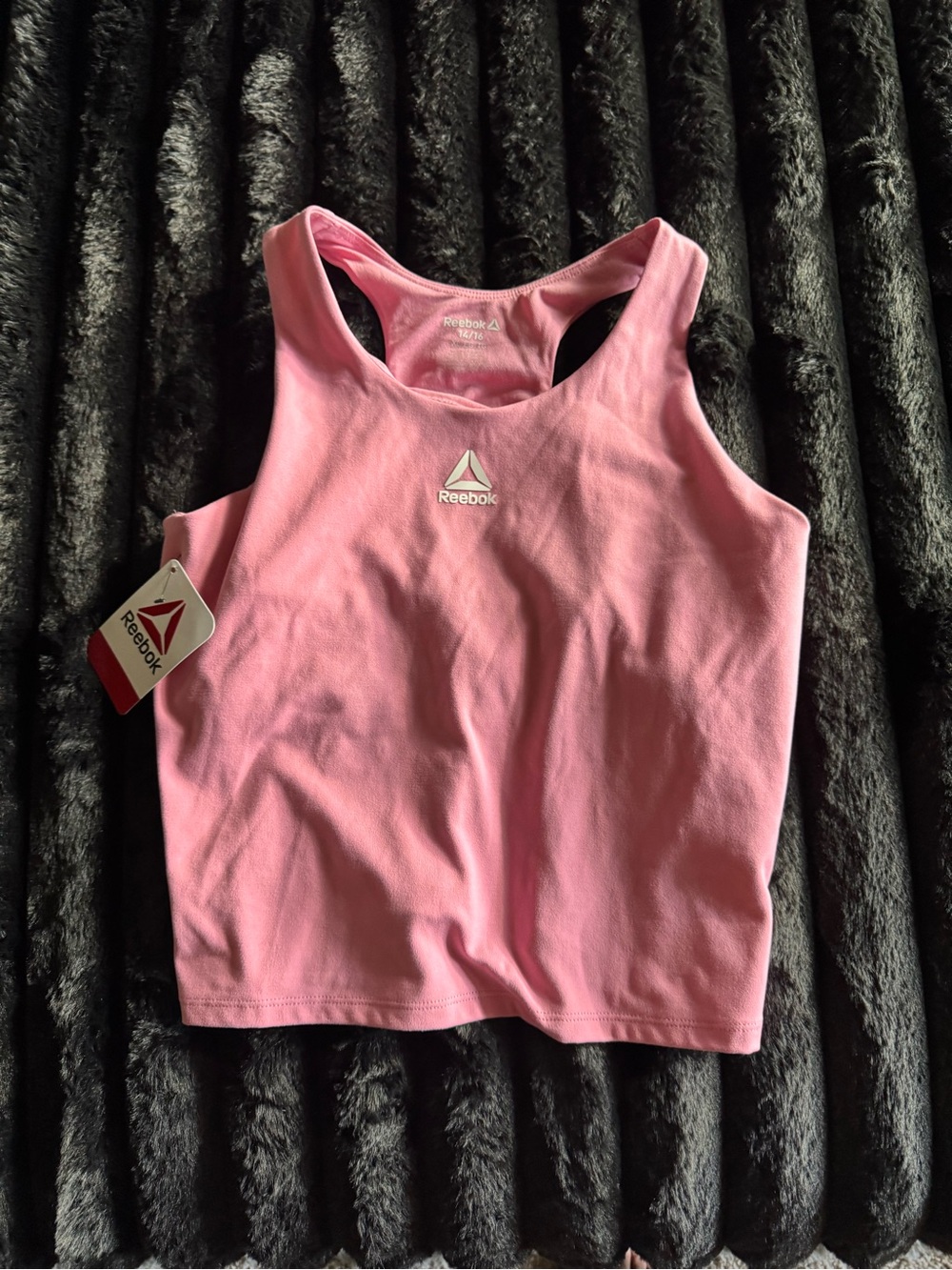 Reebok Pink Girls' Racerback Tank Top